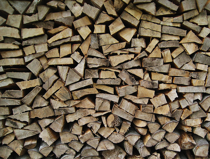 Holz für den Kamin, Holzstapel, Holz finn, Holz, Natur, Holzstruktur, Braun
