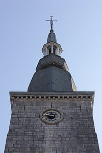 church, bell tower, village