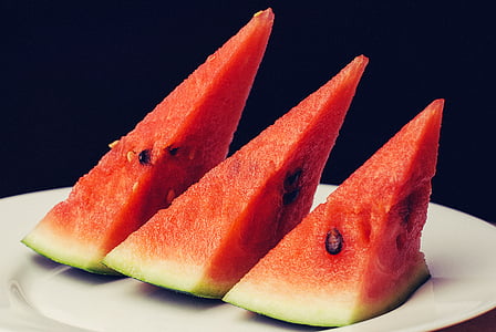 voedsel, fruit, gezonde, meloen, watermeloen, versheid, segment