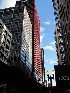 Chicago, staden, Urban, Downtown, transport, skyskrapa, USA