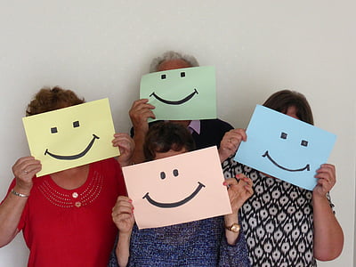 optimism, smile, group, welcome, mask, collusion, agreement