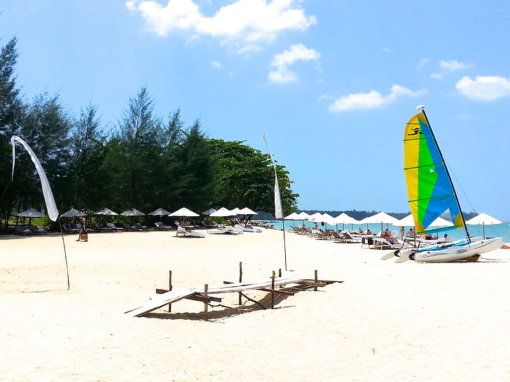 Strand, weißer sand, Thailand, Urlaub, Khao lak, Sommer, Berufung
