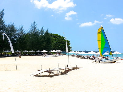 plaža, bijeli pijesak, Tajland, odmor, : Khao lak, ljeto, zvanje