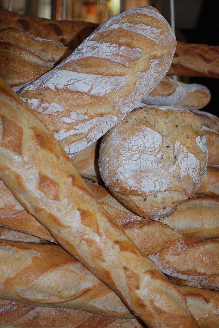 ขนมปัง, พลังงาน, แป้ง, เบเกอรี่, อาหาร, ความสดใหม่, ขนมปังแถว