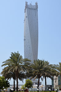 u en e, ferie, Dubai, solen, palmer, skyskrapere, Park