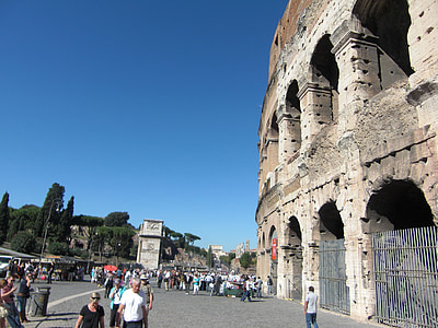 Coliseu, Roma, Itália, Roman, edifício, romanos, velho