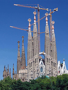 Sagrada familia, Barcelona, Spanje, kerk, Catalonië, La sagrada familia, bezoekplaatsen