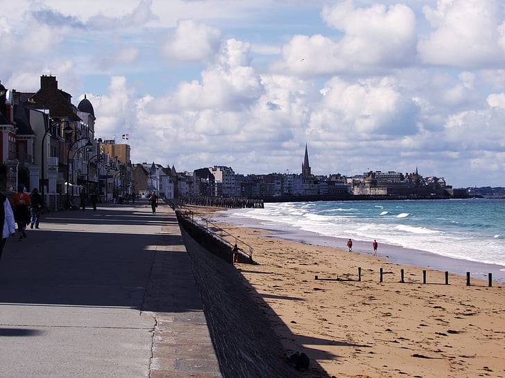 st malo, france, brittany, atlantic, sea, wave, water