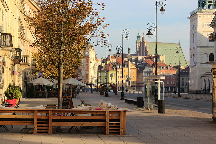 Warschau, oude, stad, Polen, reizen, het platform, Europa
