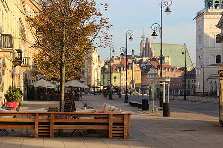 华沙, 老, 小镇, 波兰, 旅行, 建筑, 欧洲
