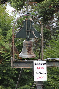 Bell, markør, gamle, bestyrelsen, billetpris, Portugal