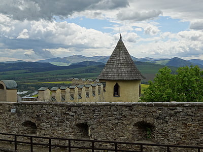 古い lubovnia, スロバキア, 城, spiš 城, 博物館, ものみの塔, 壁