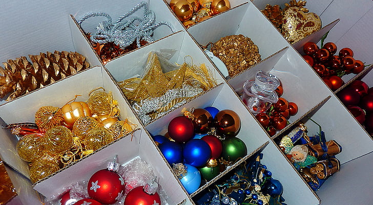 Došašće, stablo dekoracije, šarene, christbaumkugeln, božićne ukrase, lopta, Božić