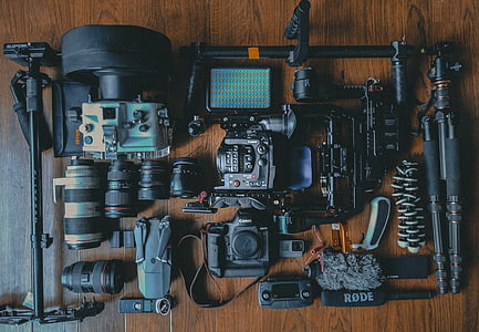 กล้อง, เกียร์, ถ่ายภาพ, รูปภาพ, วิดีโอ, เลนส์, แสง
