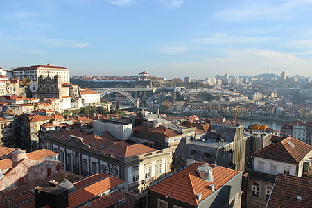 Porto, ferie, solskinn, turisme, gamlebyen, Portugal, bybildet