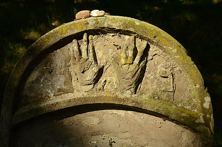 надгробная плита, Могила, кладбище, Еврейский, Старый, исторические, рука