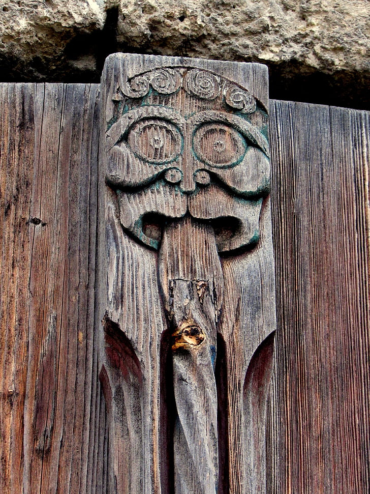 Kasteel poort, Burghausen, Carving, Middeleeuwen