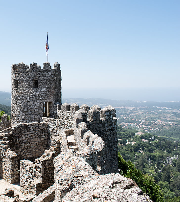 portugal, sintra, castle, old, trip, travel, ride