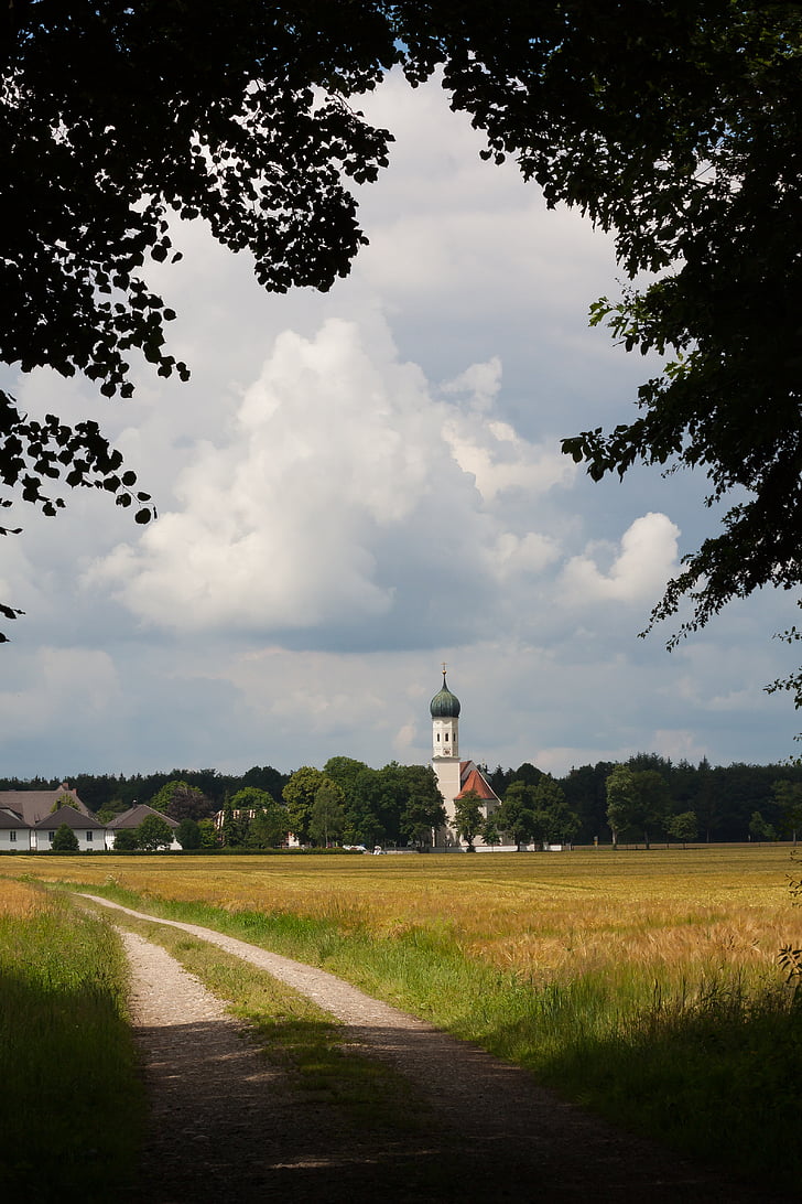 church, st ottilie, möschenfeld, hamlet, community, grass brunn, district