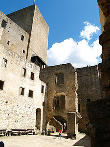 Landštejn, Castello, le fortificazioni, stile romanico, Repubblica Ceca, Monumento