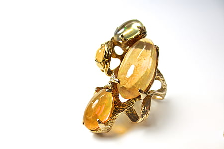 đá Opal, đồ trang sức, Mexico, màu da cam, tự nhiên, màu vàng, vàng