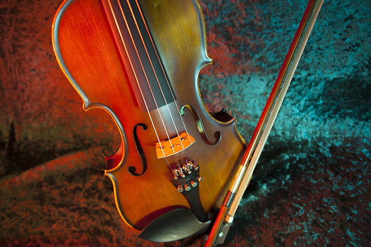 vijole, instruments, loks, virknes, klasiskā, mūzika, mūzikas instruments