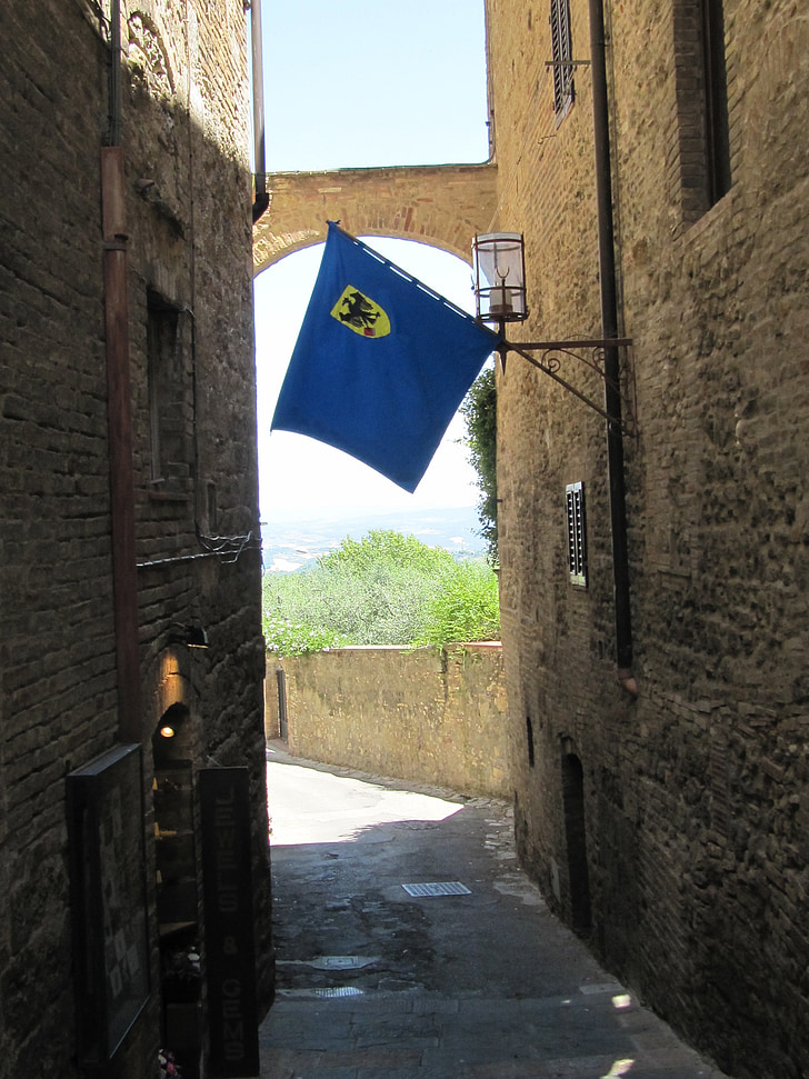 San gimignano, Alley, Toscana, middelalderen, Street, arkitektur