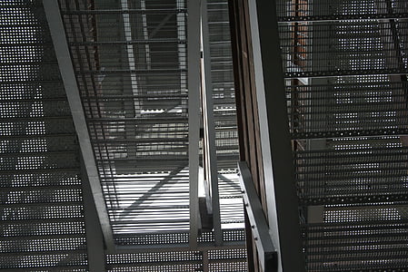 escaleras, aumento de, escalera, escalera de caracol, servidor de red, tecnología, rack