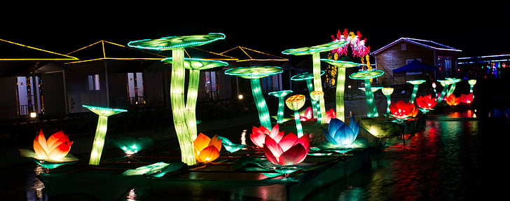 festival delle Lanterne, vista di notte
