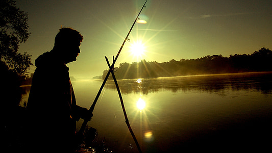 Rio Drava, amanhecer, pesca, descanso, Verão, Rio