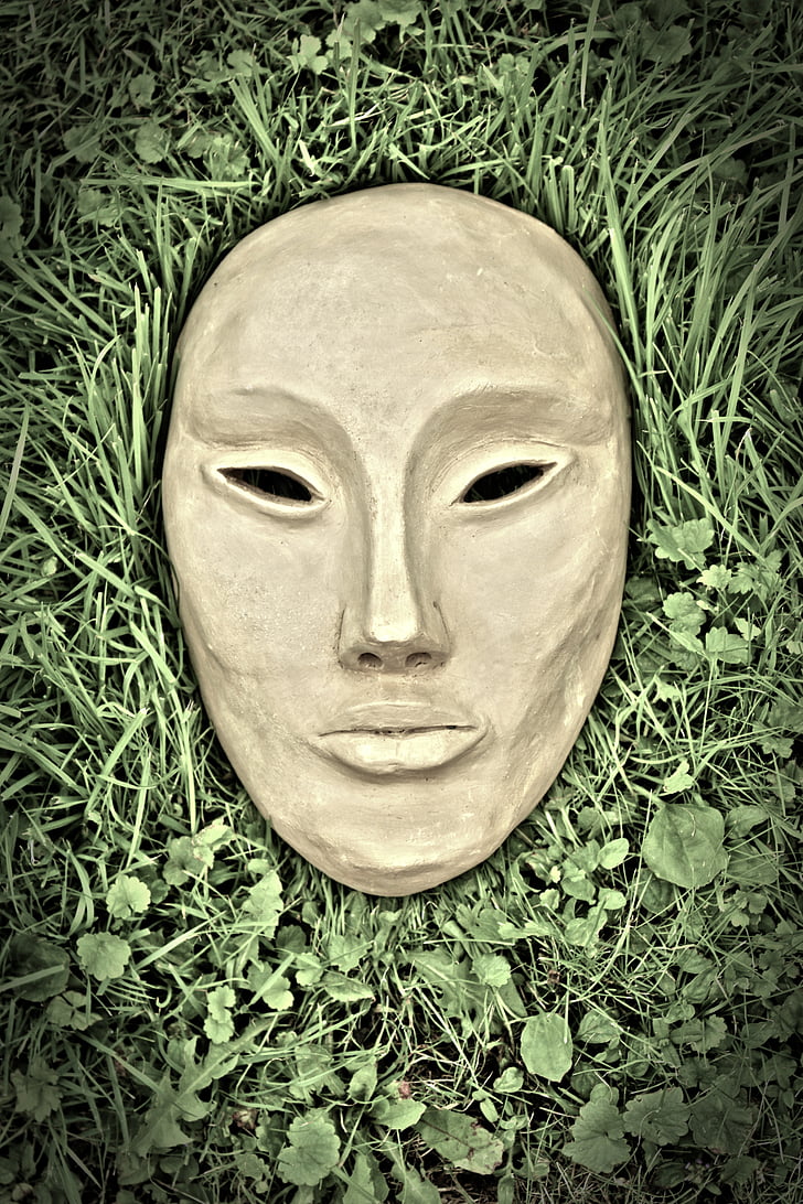 natura, maschera, New age, erba, mistica