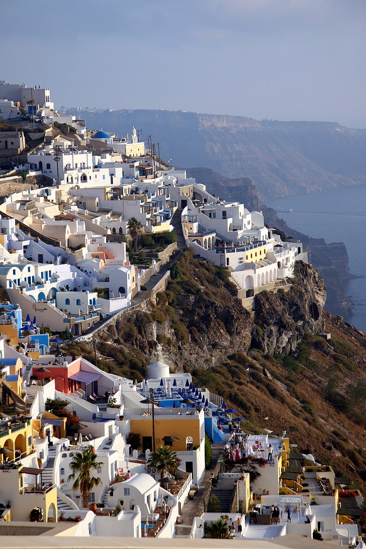 santorini, greek island, cyclades, caldera, white houses, greece, oia