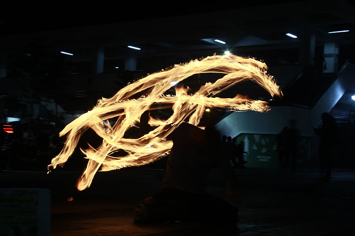 fire dancing, light painting, light, performance, fire, dance, flame