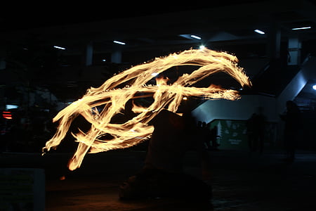 ogenj, ples, svetlobe slikarskih, svetlobe, uspešnosti, ogenj, ples, plamen