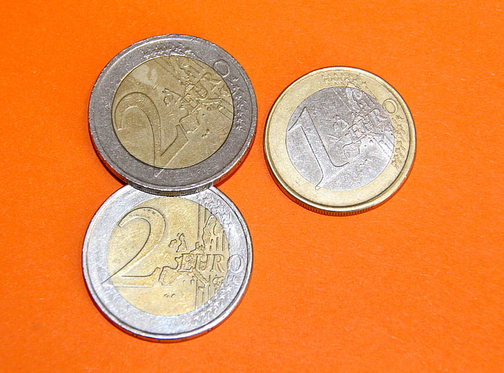 euro, penge, mønter, finansiering, Gem, euromønter, kontant