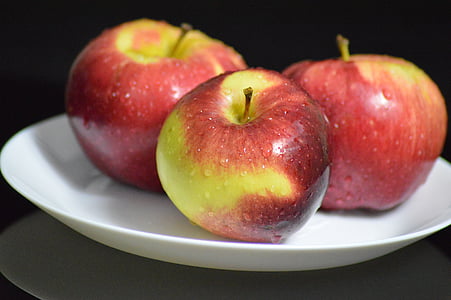 maçãs, frutas, sobremesa, Apple, natureza, vermelho, comida saudável