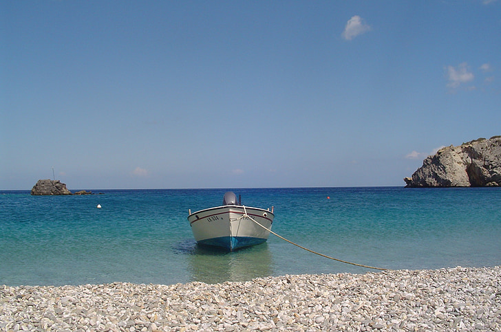 Graikija, Karpathos, jūra, paplūdimys, puikūs paplūdimiai, akmenukas, vandenyno