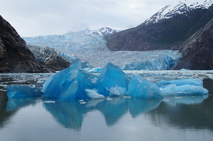 Alaska, Nord sawyer glacier, Tracy arm fords terror villmark, snø, isen, fjell, natur