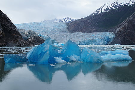 Alaska, Bắc sawyer glacier, Tracy arm fords khủng bố nơi hoang dã, tuyết, băng, núi, Thiên nhiên