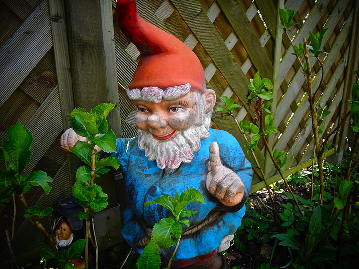 garden gnome, garden, imp, dwarf, figure, fabric, cultures