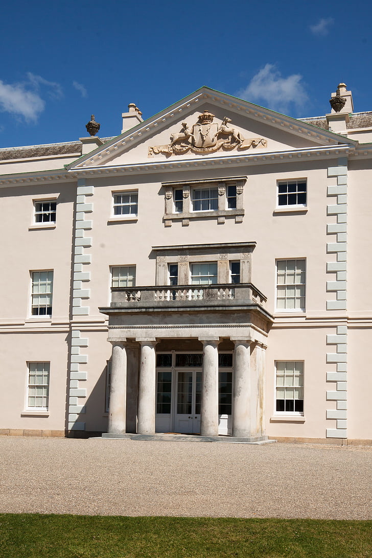 Dom saltram, Strona główna, dane wejściowe, fasada Południowa, Manor house, kolumnowy, Plympton