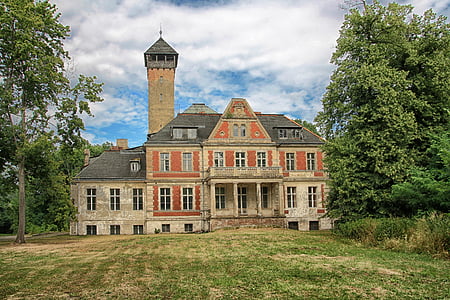 schulzendorf, 德国, 宫, 大厦, 首页, 建筑, 天空