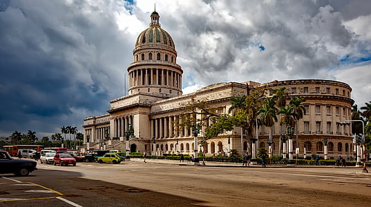 Havana, Kuba, budova kapitolu, Architektura, orientační bod, historické, město