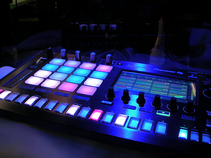 DJ, música, discoteca, dispositivo técnico, clube nocturno, estúdio de som, áudio