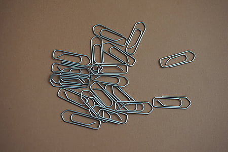 thing, metal, steel, paper, clip, paper clip, solid