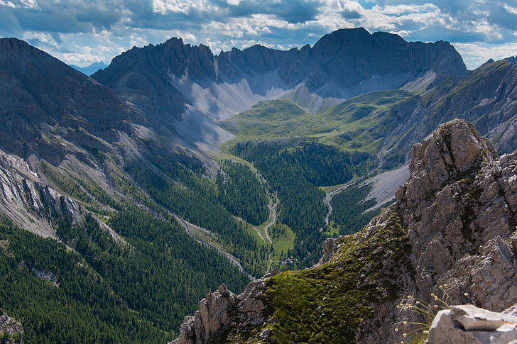 Dolomites, Alpine, Panorama, maastik, loodus, mäed, Lõuna-Tirooli