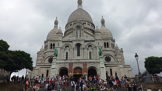 París, l'església, França, Montmartre, Basílica del Sagrat Cor, Basílica