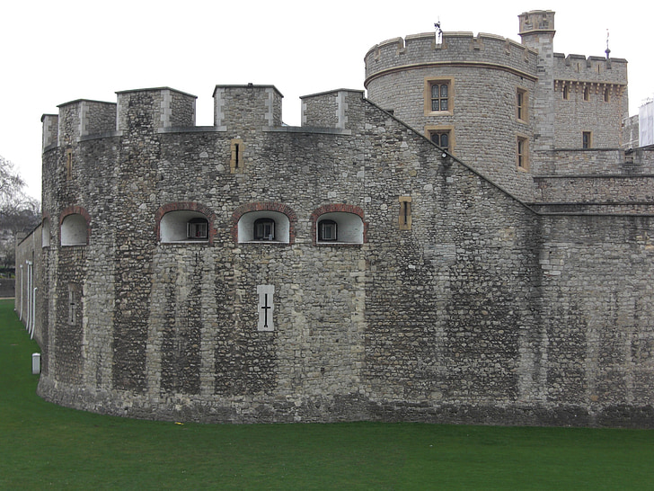 Towern, fästning, medeltiden, London, England, Storbritannien