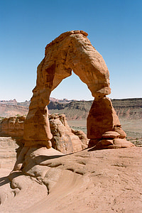 delikatny łuk, Rock, formacji, Piaskowiec, Moab, łuki, piasek