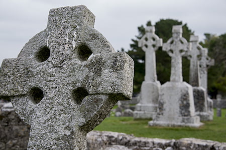 Clonmacnoise, biara, agama, Makam, Salib Celtic, pemakaman, Irlandia